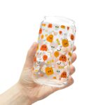 Orange Themed Halloween Sipper Glass