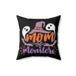 Mom of Monsters Halloween Pillow