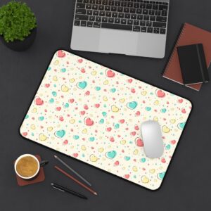 Bright Heart Pop Desk Mat