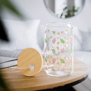 Colorful Leaf Sipper Glass