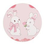 Pink Bunny Bliss Mouse Pad